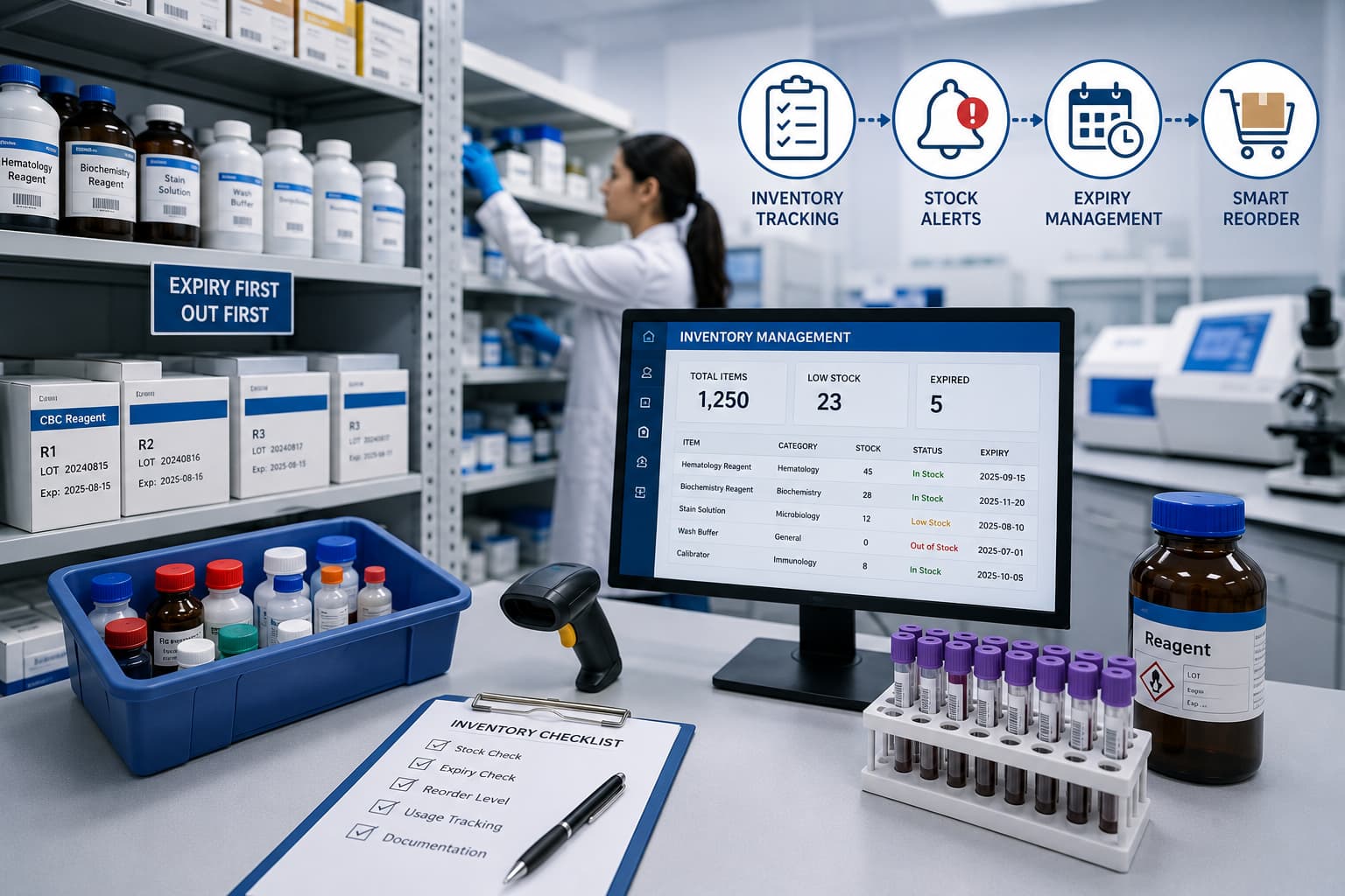 Inventory & Reagent Management for Diagnostic Labs